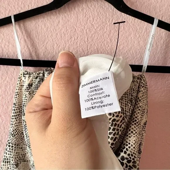 Zimmermann Monochrome Snake Print Mini Dress - Picture 14 of 16